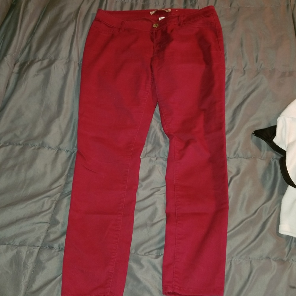 Refuge burgangy skinny jeans